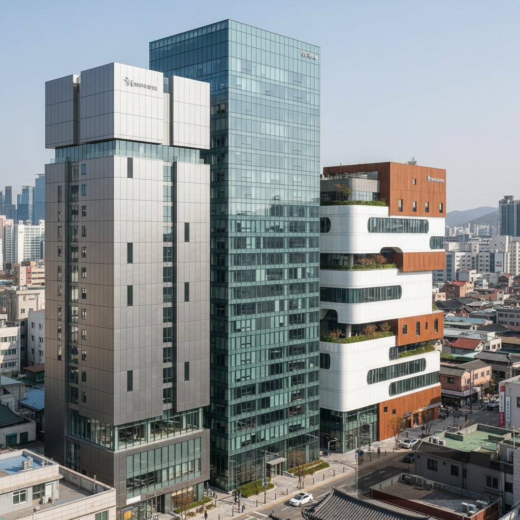 직영시공 vs 하도급 차이 시공 완료 결과 - 건원메탈산업 시공실적