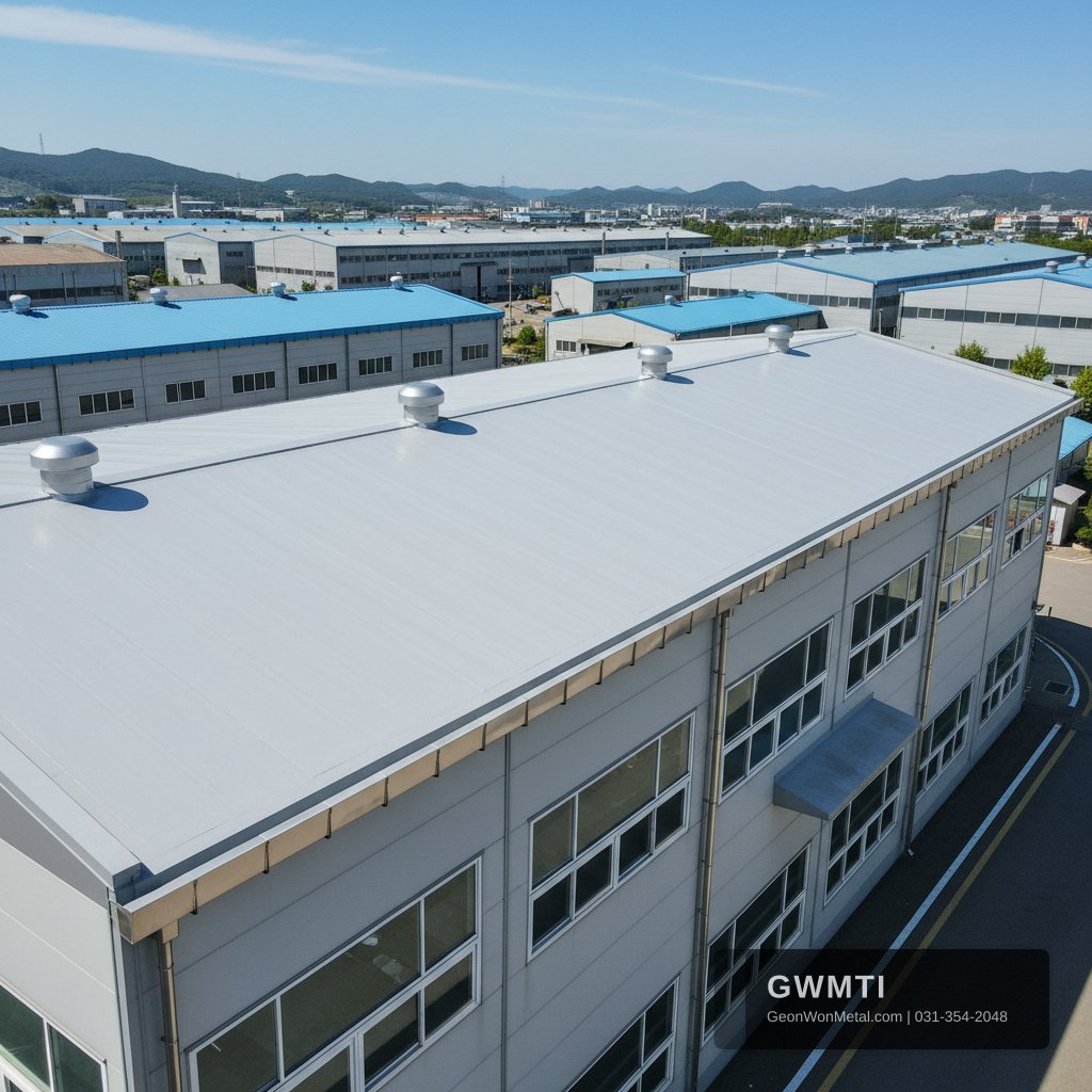 충북 지붕 누수 보수 보수 완료 결과 - 건원메탈산업 시공실적
